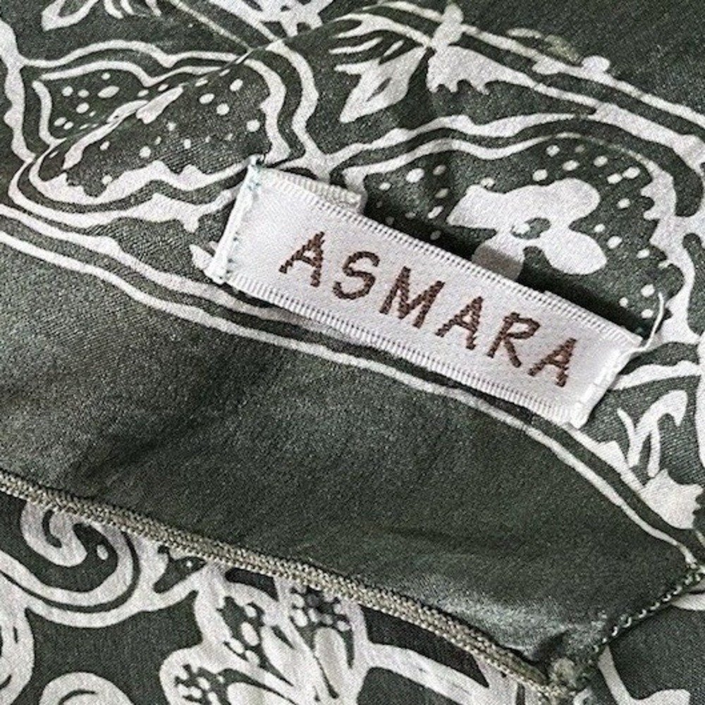 Asmara Green White Floral Paisley Pashmina Shawl Wrap Scarf Women Boho Elegant - Picture 3 of 5